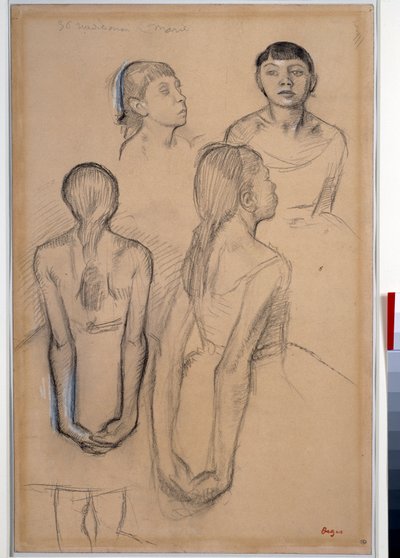 4 Studien junger Tänzerinnen von Edgar Degas