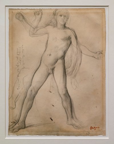 Alexander und Bein-Studie. Um 1859-1861. Schwarze Tinte und Graphit auf Papier von Edgar Degas