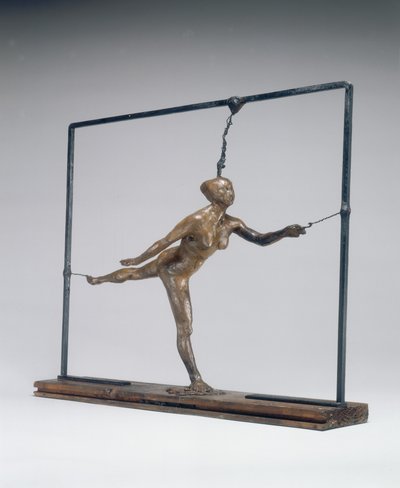 Arabeske über dem rechten Bein, linker Arm vorne von Edgar Degas
