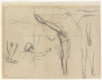 Tänzerin - sechs Skizzen von Edgar Degas