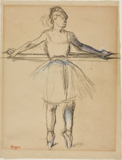 Tänzerin an der Stange (auf Spitze) von Edgar Degas