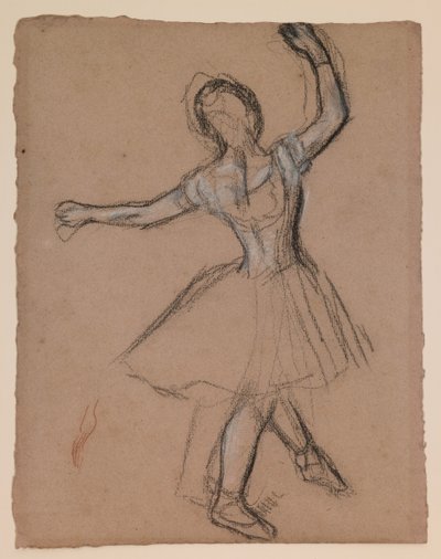 Tänzerin auf der Bühne und in Bewegung, um 1880-85 von Edgar Degas