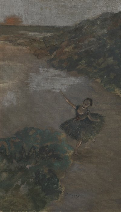 Tänzerin auf einer Bühne, ca. 1879 von Edgar Degas