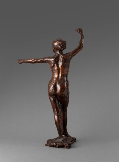 Tänzerin bereit zum Tanz, rechter Fuß nach vorne, Prèparation à la danse, pied droit en avant, 1895-1901 von Edgar Degas