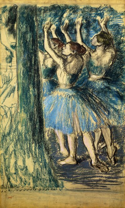 Tänzerinnen auf der Bühne; Danseuses en Scene, ca. 1898 von Edgar Degas
