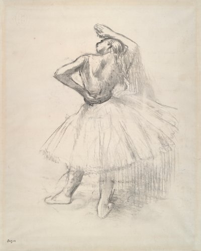 Stehende Tänzerin, rechter Arm erhoben von Edgar Degas