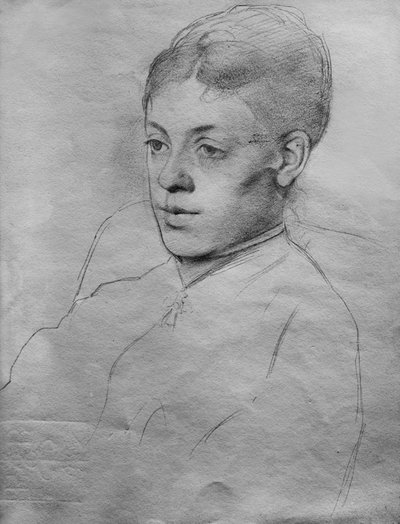 Zeichnung von Edgar Degas (1834-1917), französischer Maler und Bildhauer. Mlle Malo, ca. 1877. von Edgar Degas