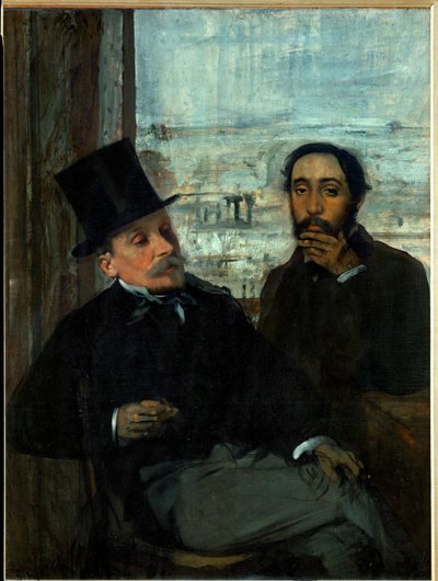 Edgar Degas und sein Freund Evariste de Valernes, französischer Maler von Edgar Degas