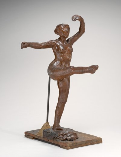 Vierte Position vorne, auf dem linken Bein von Edgar Degas