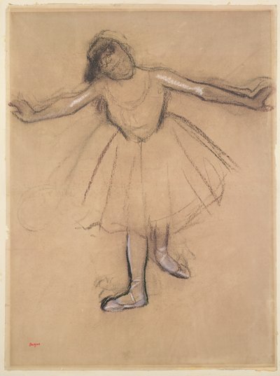 Frontansicht einer Tänzerin, ca. 1877 von Edgar Degas