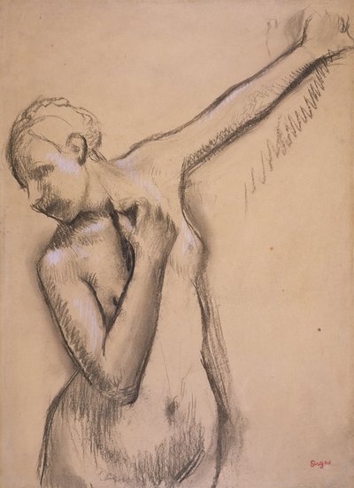 Halbakt Mädchen, ca. 1895 von Edgar Degas