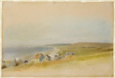 Häuser am Klippenrand in Villers-sur-Mer, 1869 von Edgar Degas