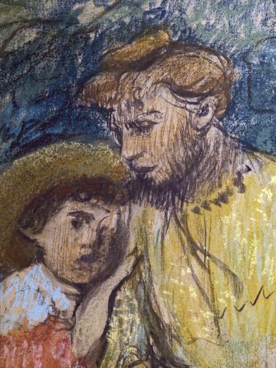 Madame Alexis Rouart und ihre Kinder (Detail) (ca. 1905). Edgar Degas (1834-1917). Pastell und Kohle auf Transparentpapierstäben, voll auf Karton. Musée des Beaux-Arts de la Ville de Paris, Petit Palais. von Edgar Degas