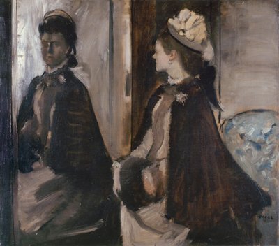 Madame Jeantaud am Spiegel von Edgar Degas