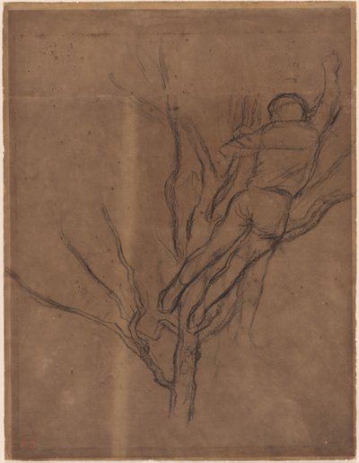 Mann, der einen Baum beschneidet von Edgar Degas