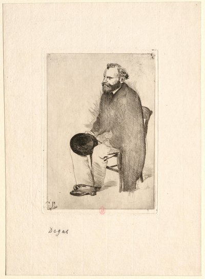 [Manet sitzend von 3/4 links] von Edgar Degas