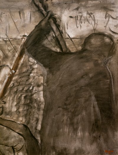 Musiker im Orchester (Detail). Um 1870. Öl auf Leinwand. von Edgar Degas