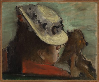 Dame mit Hund von Edgar Degas