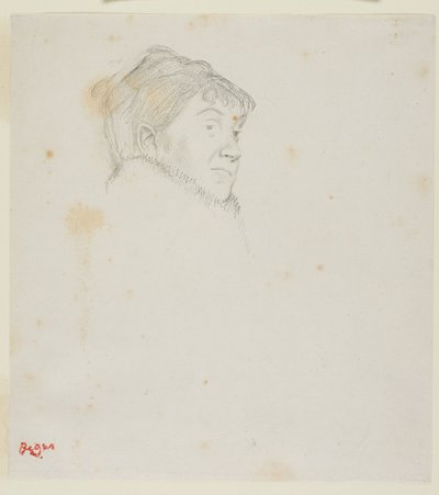 Porträt von Madame Dietz-Monnin (ehemals Kopf einer Frau) von Edgar Degas