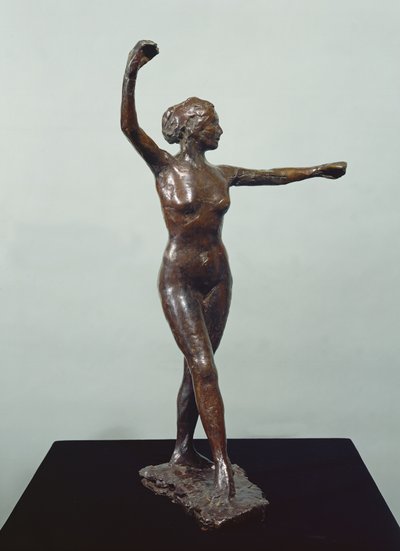 Vorbereitung zum Tanz, rechter Fuß vorne von Edgar Degas