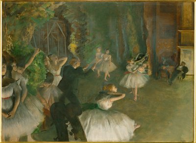Probe eines Balletts auf der Bühne von Edgar Degas