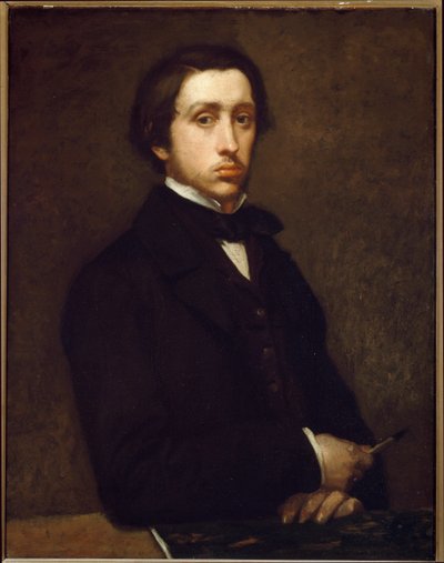 Selbstporträt oder Degas mit Kohlehalter von Edgar Degas