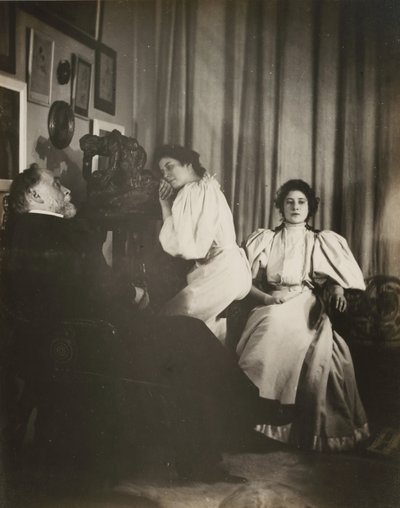 [Selbstporträt mit Christine und Yvonne Lerolle], wahrscheinlich 1895-96 von Edgar Degas