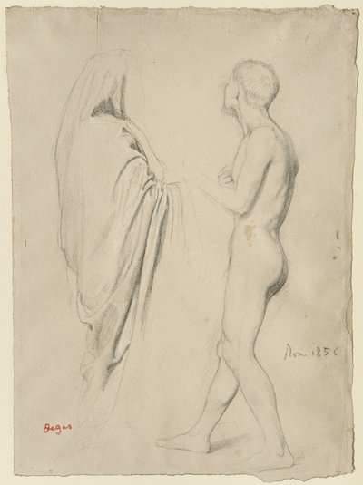 Studie für "Dante und Virgil" von Edgar Degas