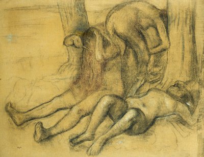Drei Badende unter einem Baum, ca. 1894 von Edgar Degas
