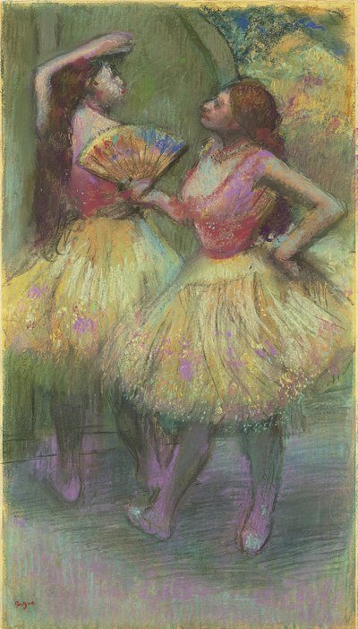 Zwei Tänzer vor dem Auftritt, 1888 von Edgar Degas