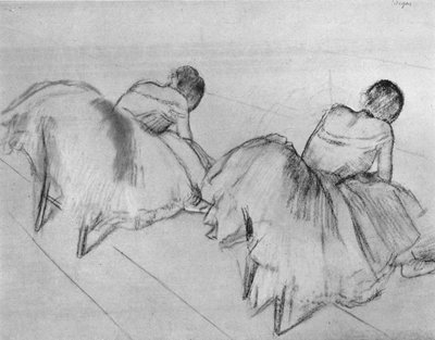 Zwei Tänzer ruhen sich aus, 20. Jahrhundert von Edgar Degas