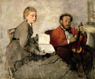 Geiger und junge Frau von Edgar Degas