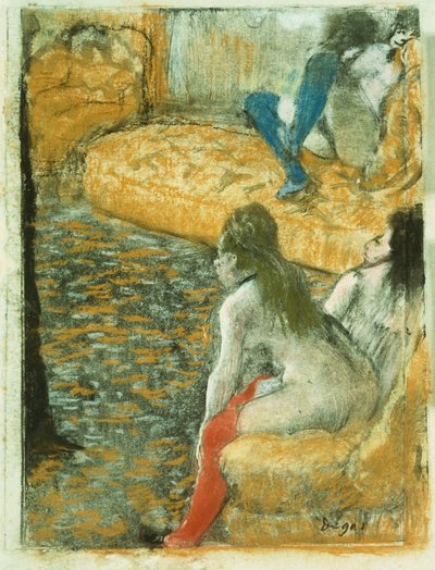 Warten auf einen Kunden, ca. 1879 von Edgar Degas