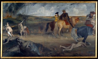 Kriegsszene im Mittelalter von Edgar Degas