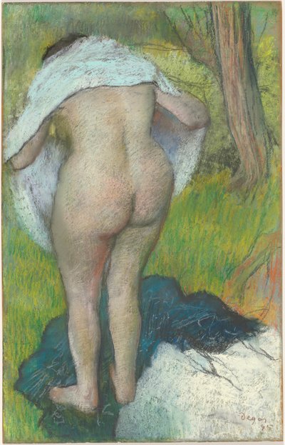 Junge Frau beim Ankleiden von Edgar Degas