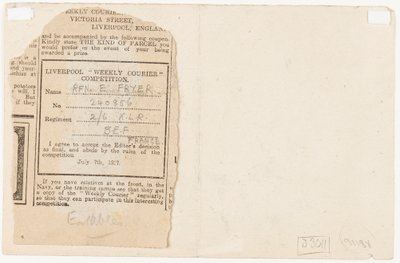 Einsendung an einen Zeitungswettbewerbsredakteur, 1917 von Edgar Fryer