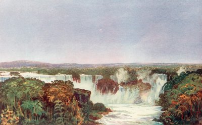 Teilansicht der Iguassu-Wasserfälle, Kreuzung von Brasilien, Paraguay und Argentinien, vom Norden her durch das System der Brazil Railway Company erreicht von Edgar L. Pattison