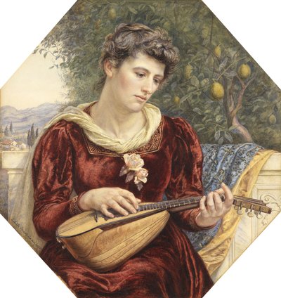 Die Saiten berühren, 1886 von Edith Martineau
