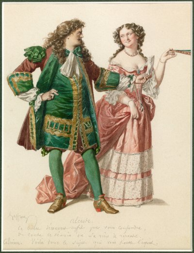 Porträt von Alceste und Célimène, um 1870 von Edmond Aime Florentin Geffroy