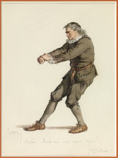 Porträt von Harpagon von Edmond Aime Florentin Geffroy