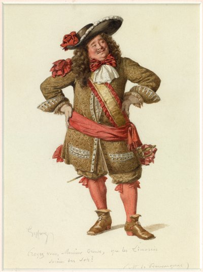 Porträt von Monsieur de Pourceaugnac, um 1870 von Edmond Aime Florentin Geffroy