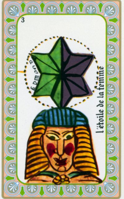 Tarot von Magus Belline gezeichnet von Edmond Billaudot um 1845 und an Hellseher Belline zur Neuauflage gegeben: Karte des Sterns der Frau von Edmond Billaudot