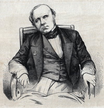 Porträt von Augustin Thierry (1795-1856), französischer Historiker. Gravur von Chevignard in „Le Magasin Pittoresque“ von Edmond Lechevallier Chevignard