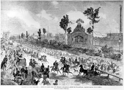 Werkstätten von Eugene Delessert, Generaldirektor der öffentlichen Feierlichkeiten, aus Le Monde Illustre, August 1861 von Edmond Morin