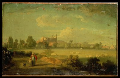 Blick auf Eton von den Spielfeldern von Edmund Bristow