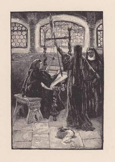 Illustration zu Die Nacht von St. Agnes von John Keats von Edmund Henry Garrett