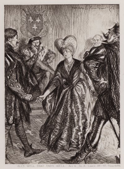 Ende gut, alles gut, Akt II, Szene 3 von Edmund Joseph Sullivan