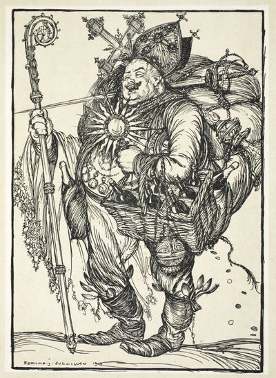 Herr Michel ADC, zum Kronprinzen bei seiner Rückkehr aus dem Gelobten Land, Illustration aus The Kaiser