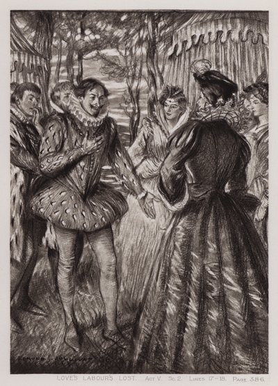 Verlorene Liebesmüh, Akt V, Szene 2 von Edmund Joseph Sullivan