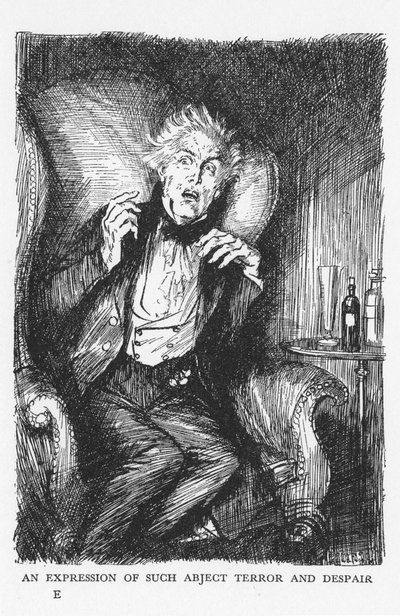 Szene aus Der seltsame Fall des Dr. Jekyll und Mr. Hyde von Robert Louis Stevenson, 1927 von Edmund Joseph Sullivan